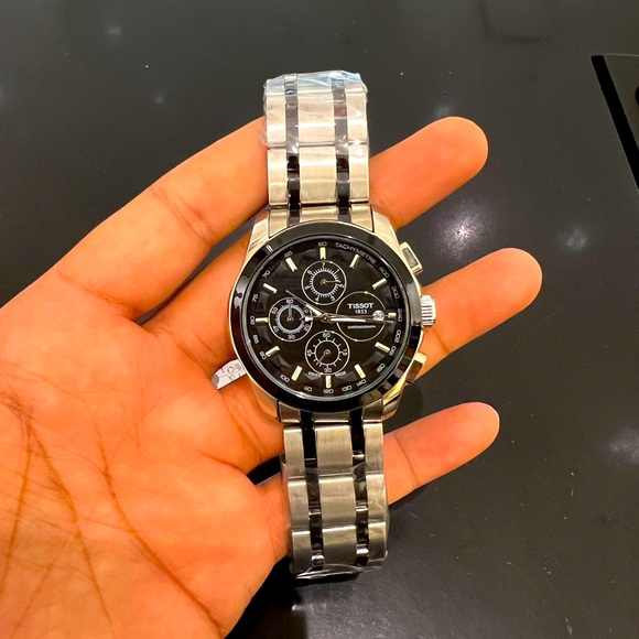 Tissot Mens Watch black /silver - Picture 1 of 8